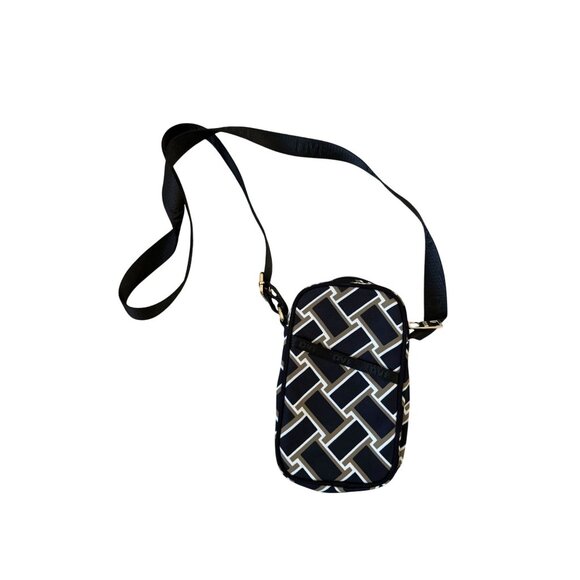 DVF DIANE VON FURSTENBERG Black Brown Woven Print Crossbody Bag - Picture 7 of 7